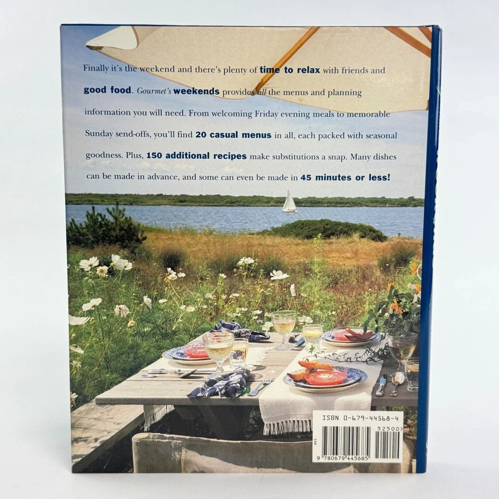 Gourmet's Weekend Seasonal Menus Recipes Casual Gatherings Hardcover 1995 1st Ed